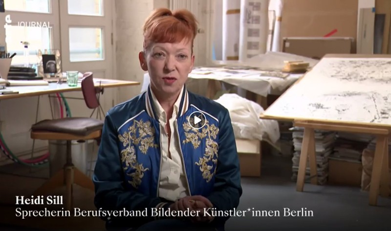 Heidi Sill, Sprecherin des bbk berlin im Interview mit dem arte journal
